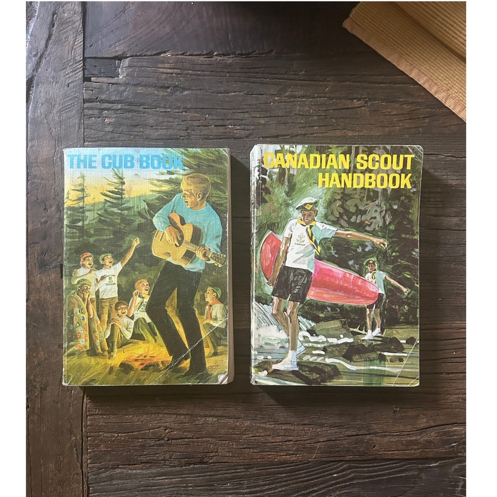 Vintage 1960s Canadian Scout Handbook & Cub Book Lot Boy Scouts Guides Paperback